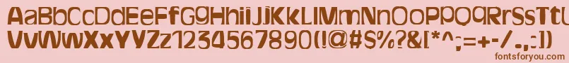 BitchenBold Font – Brown Fonts on Pink Background