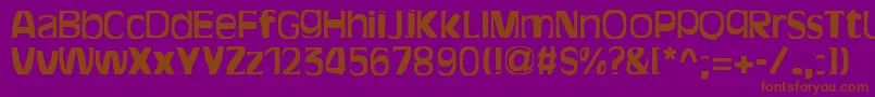 BitchenBold Font – Brown Fonts on Purple Background