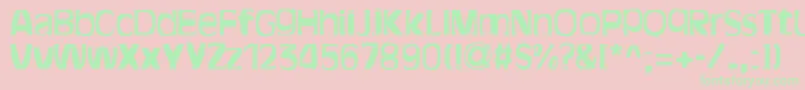 BitchenBold Font – Green Fonts on Pink Background