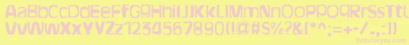 BitchenBold Font – Pink Fonts on Yellow Background