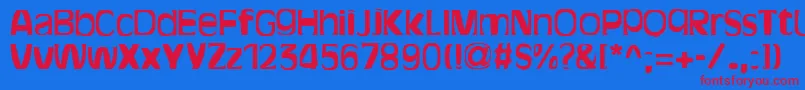 BitchenBold Font – Red Fonts on Blue Background