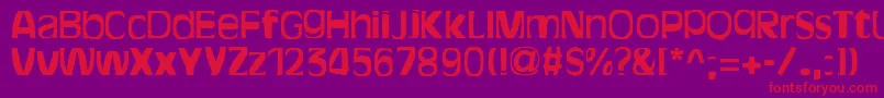 BitchenBold Font – Red Fonts on Purple Background