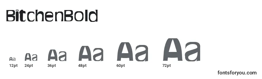 BitchenBold Font Sizes