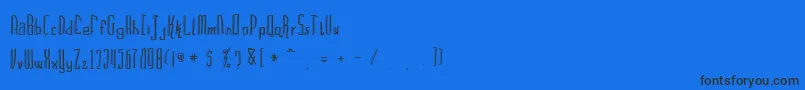 Шрифт Bravemountains – чёрные шрифты на синем фоне