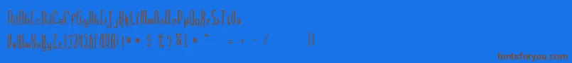 Bravemountains Font – Brown Fonts on Blue Background
