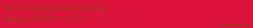 Bravemountains Font – Brown Fonts on Red Background
