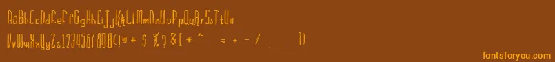 Bravemountains Font – Orange Fonts on Brown Background