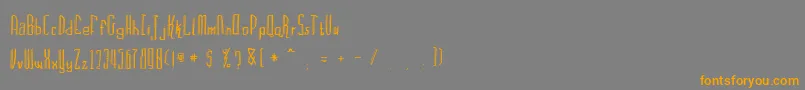Bravemountains Font – Orange Fonts on Gray Background