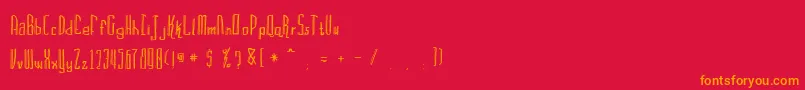 Bravemountains Font – Orange Fonts on Red Background