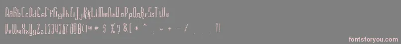 Bravemountains Font – Pink Fonts on Gray Background
