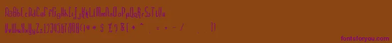 Bravemountains Font – Purple Fonts on Brown Background
