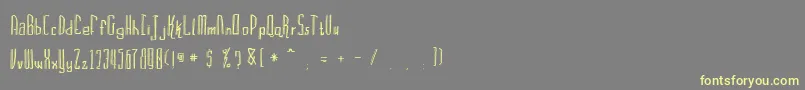 Bravemountains Font – Yellow Fonts on Gray Background