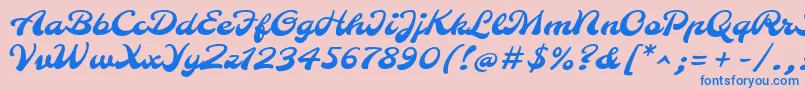 fuente MolleRegular – Fuentes Azules Sobre Fondo Rosa