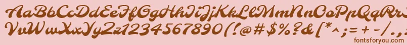 MolleRegular Font – Brown Fonts on Pink Background