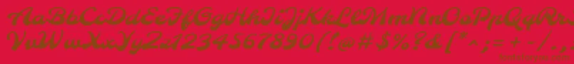 MolleRegular Font – Brown Fonts on Red Background