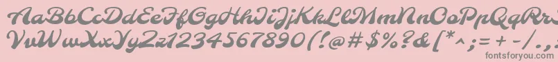 MolleRegular-Schriftart – Graue Schriften auf rosa Hintergrund