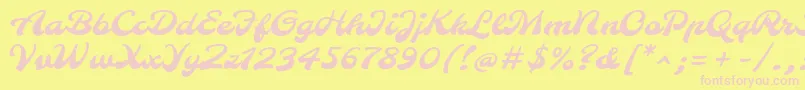 MolleRegular Font – Pink Fonts on Yellow Background