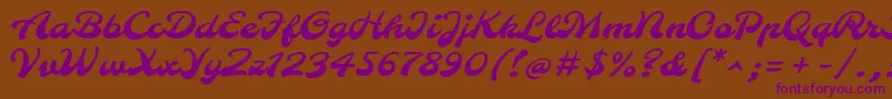 MolleRegular Font – Purple Fonts on Brown Background
