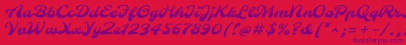 MolleRegular Font – Purple Fonts on Red Background