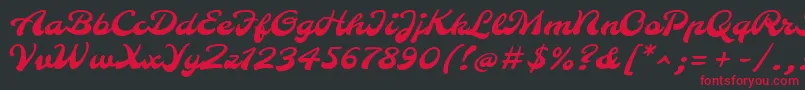 MolleRegular Font – Red Fonts on Black Background