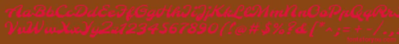 MolleRegular Font – Red Fonts on Brown Background