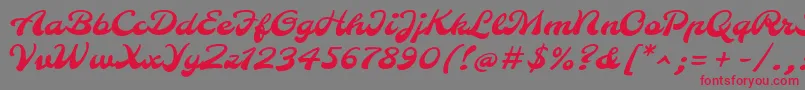 MolleRegular Font – Red Fonts on Gray Background