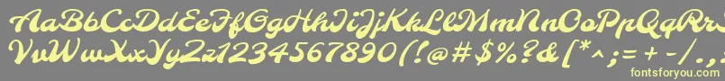 MolleRegular Font – Yellow Fonts on Gray Background