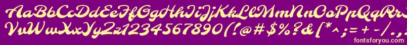 MolleRegular Font – Yellow Fonts on Purple Background