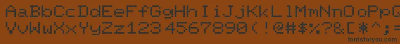 Шрифт PixelScreenFontLight – чёрные шрифты на коричневом фоне