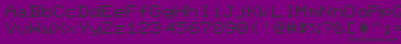 Шрифт PixelScreenFontLight – чёрные шрифты на фиолетовом фоне