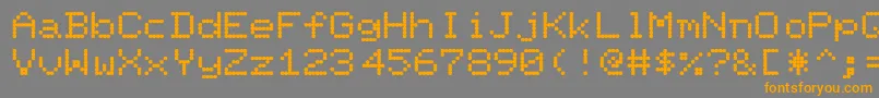 Шрифт PixelScreenFontLight – оранжевые шрифты на сером фоне
