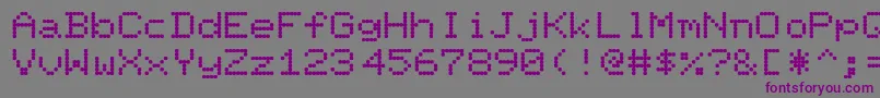 fuente PixelScreenFontLight – Fuentes Moradas Sobre Fondo Gris