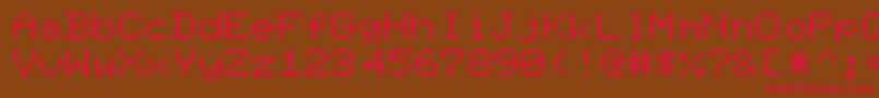 fuente PixelScreenFontLight – Fuentes Rojas Sobre Fondo Marrón