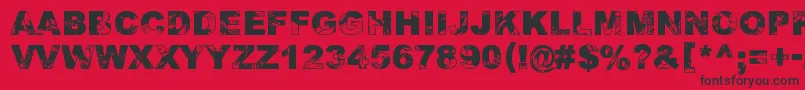 AdieresisOdieresisAring2 Font – Black Fonts on Red Background