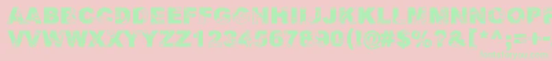 AdieresisOdieresisAring2 Font – Green Fonts on Pink Background