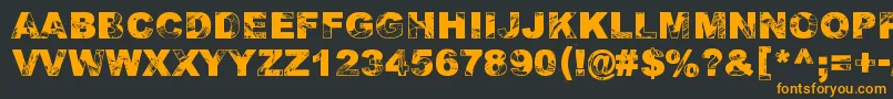 AdieresisOdieresisAring2 Font – Orange Fonts on Black Background