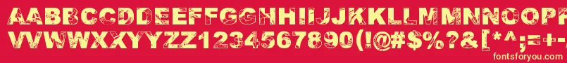 AdieresisOdieresisAring2 Font – Yellow Fonts on Red Background