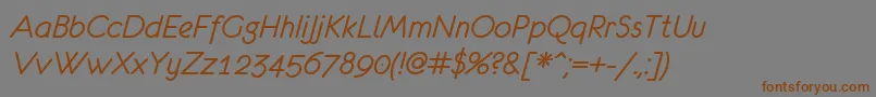 Police EurofurenceItalic – polices brunes sur fond gris