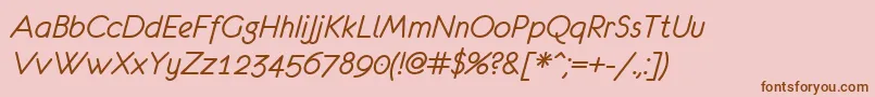 More about EurofurenceItalic Font EurofurenceItalic Font – Brown Fonts on Pink Background