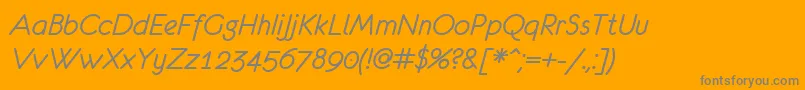fuente EurofurenceItalic – Fuentes Grises Sobre Fondo Naranja