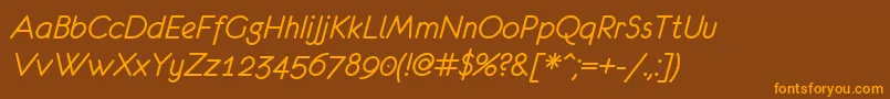 EurofurenceItalic Font – Orange Fonts on Brown Background