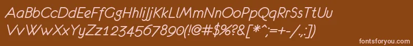 EurofurenceItalic Font – Pink Fonts on Brown Background
