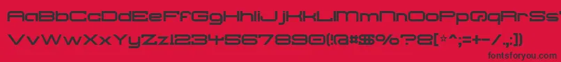 フォントTroglodyte – 赤い背景に黒い文字