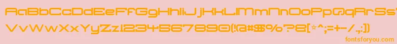 Troglodyte Font – Orange Fonts on Pink Background