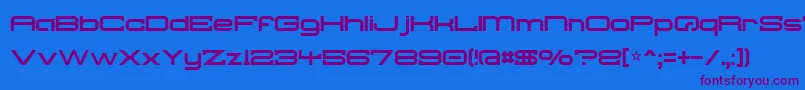 Troglodyte Font – Purple Fonts on Blue Background