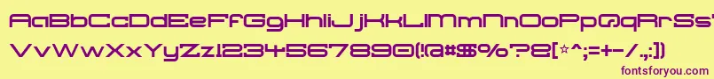 Troglodyte Font – Purple Fonts on Yellow Background