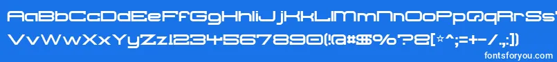 Fonte Troglodyte – fontes brancas em um fundo azul