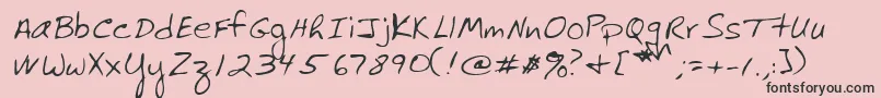 RolandRegular-Schriftart – Schwarze Schriften auf rosa Hintergrund