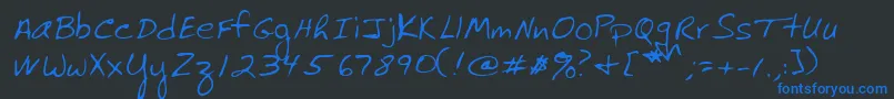 RolandRegular Font – Blue Fonts on Black Background