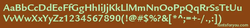 Шрифт ItcLegacySansLtBold – зелёные шрифты на коричневом фоне